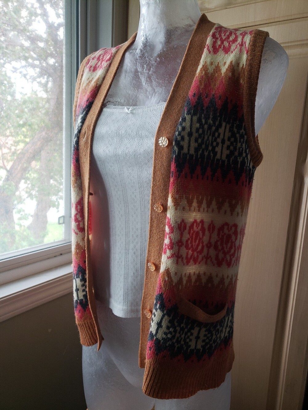 Wool Sweater Vest With Pockets